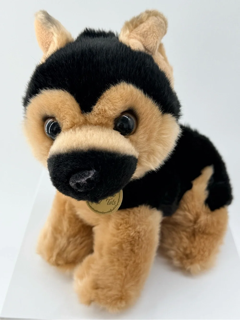 Soft Plush German Shepherd Puppy Toy - Black & Tan